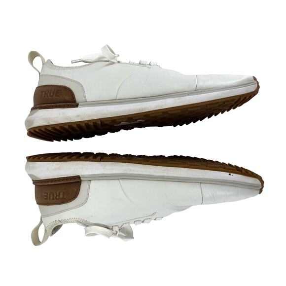 True Linskwear‎ Men’s True Lux Pro Spikeless White Leather golf shoes 10.5